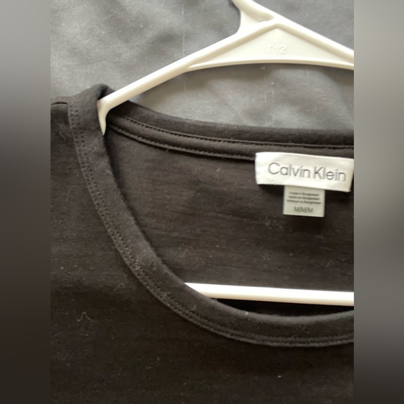 Black T-shirt Dress with Calvin Klein Patch - Picture 3 of 4